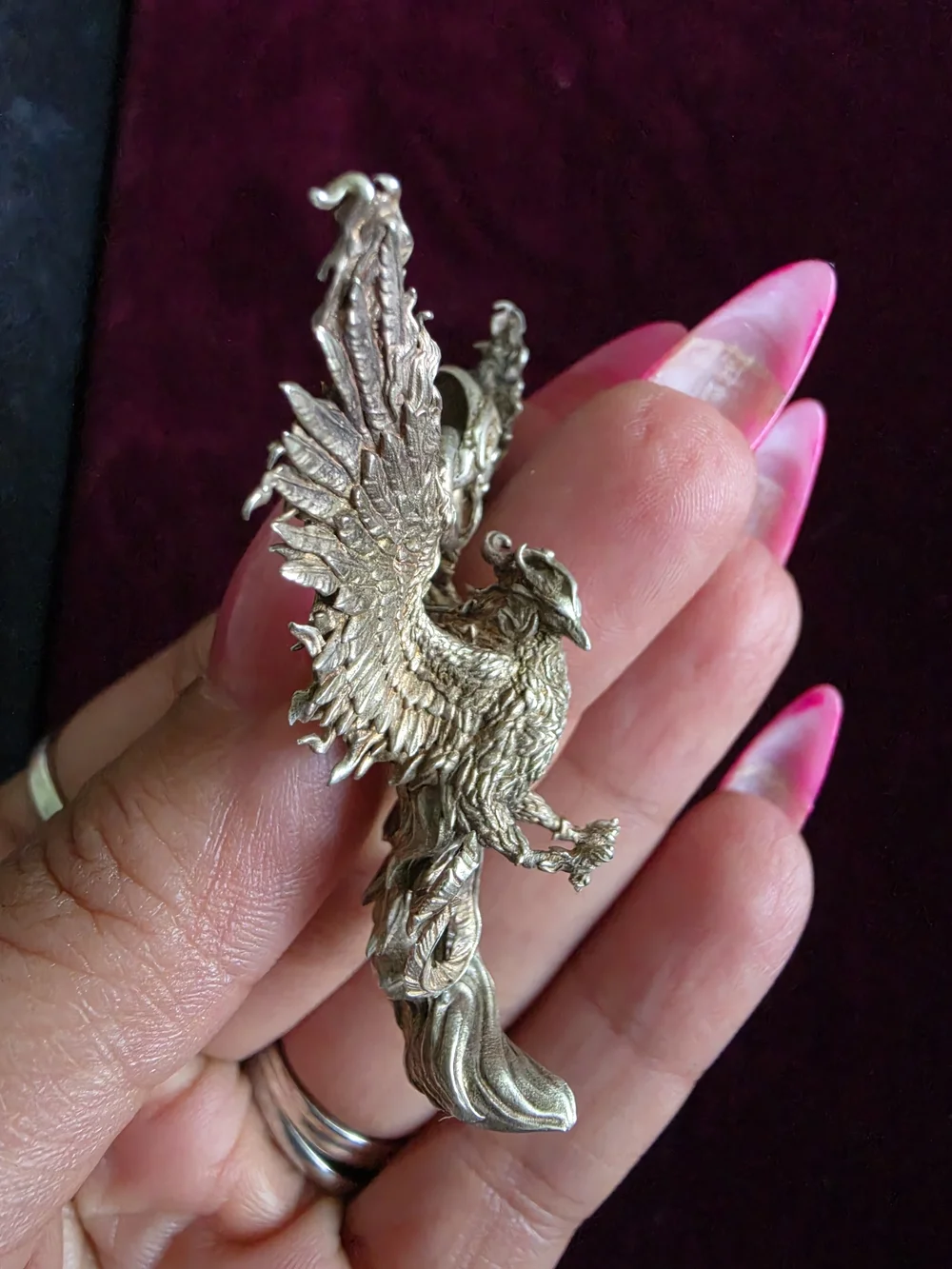 Silver Eagle Pendant Necklace - Men's Jewelry